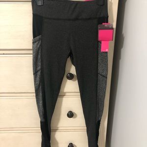 Grey and black athletic leggings size M